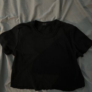 Brandy Melville Black Cropped T-Shirt
